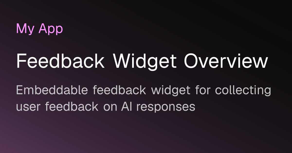 Feedback Widget Overview